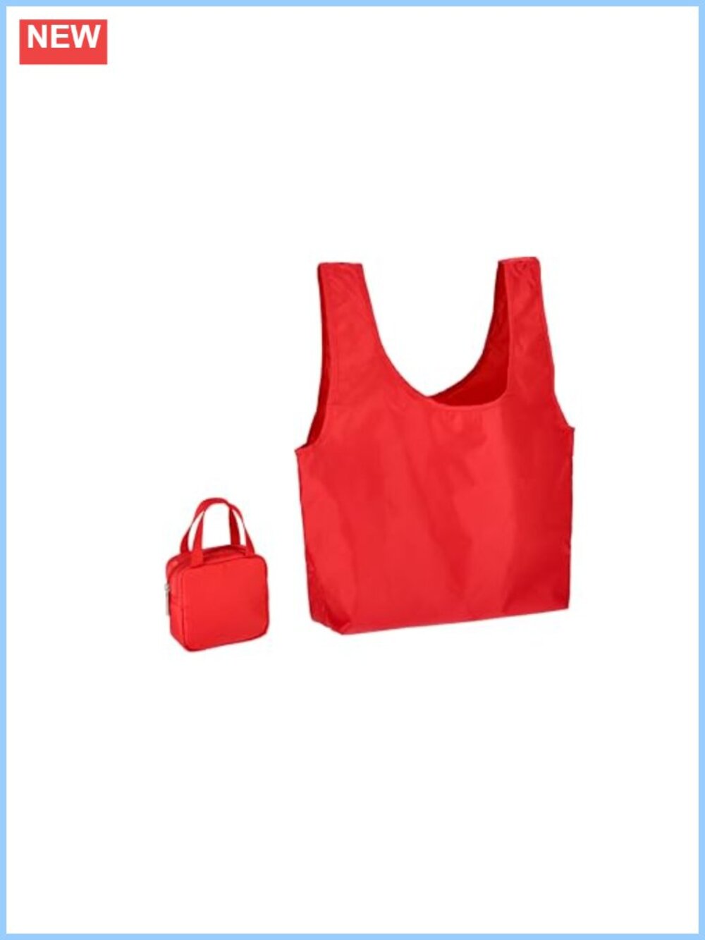 Reusable Large Tote Bag with Zipper Pouch, Foldable Grocery Shopping Bag,